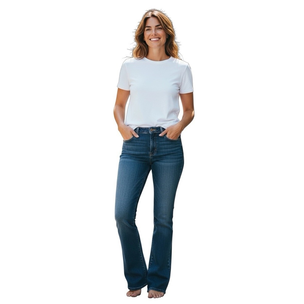 Levi's 515 Women's Bootcut Jeans Size 14 Blue Mid Rise Stretch Denim Made Mexico